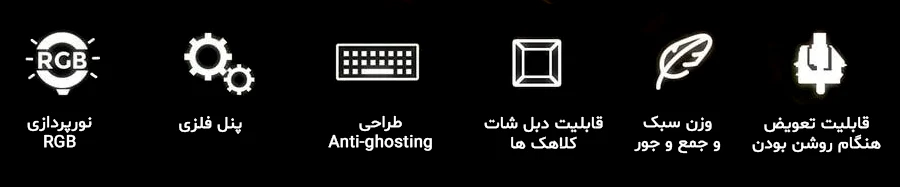 کیبورد ردراگون Ashe K626P-KB