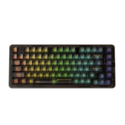 کیبورد بی سیم/باسیم ردراگون ELF Pro K649 شفاف مشکی