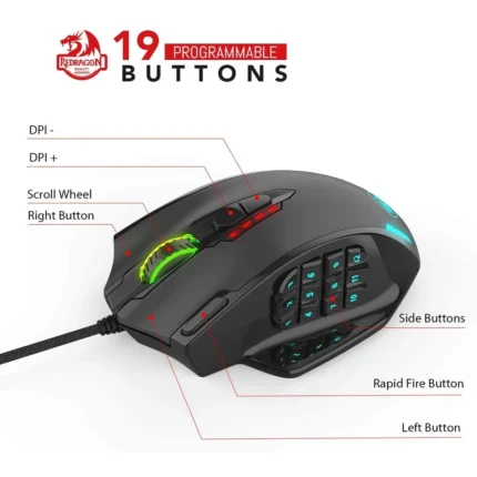 موس باسیم گیمینگ ردراگون Impact M908