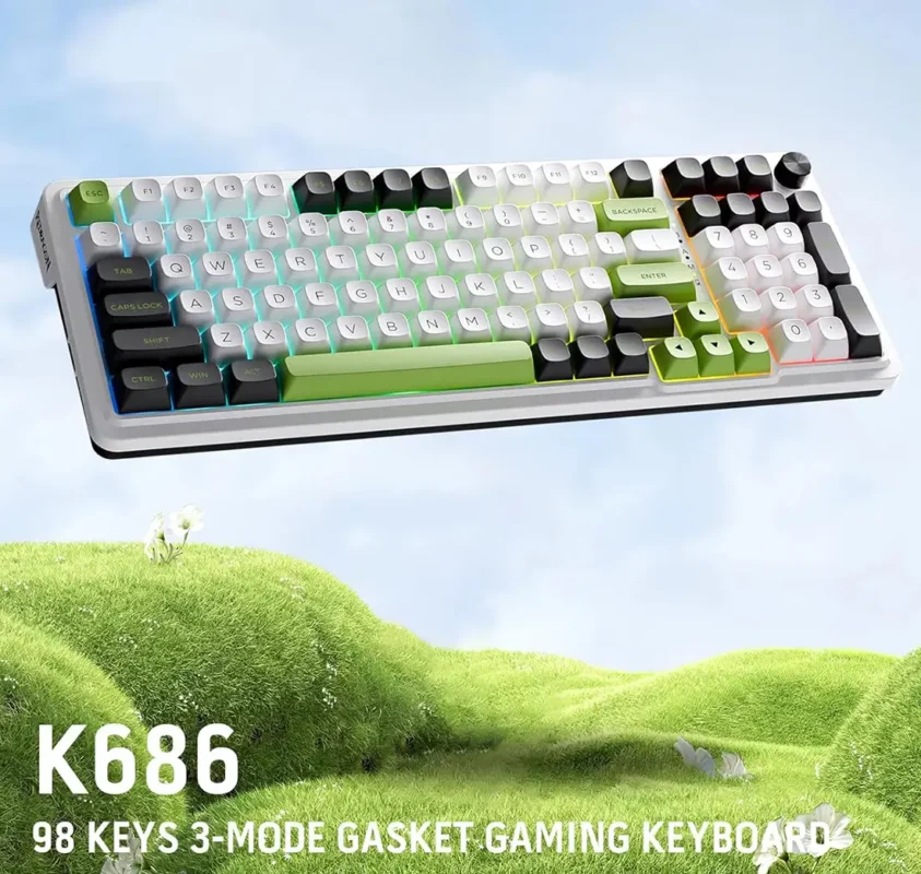 کیبورد بی سیم ردراگون EISA Max K686 WBG