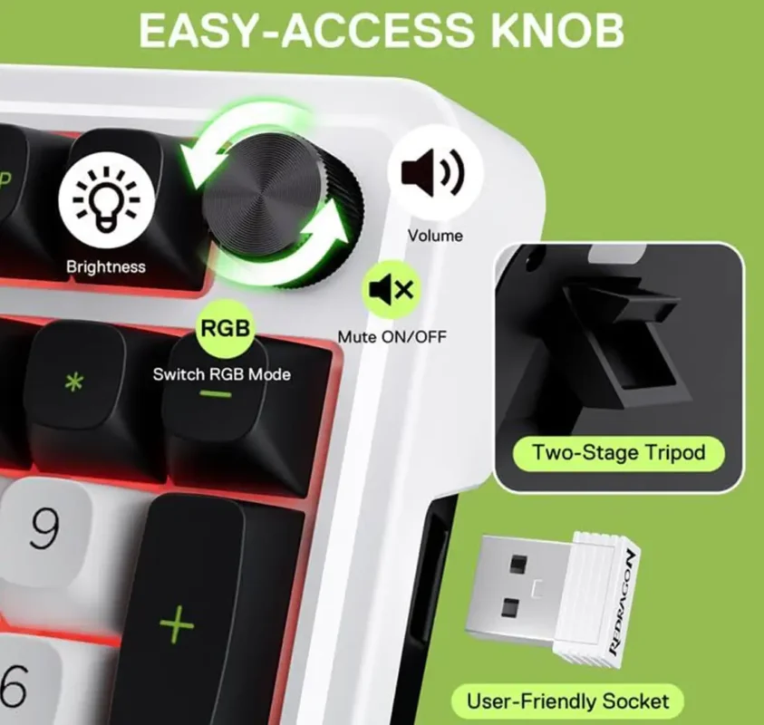 کیبورد بی سیم ردراگون EISA Max K686 WBG