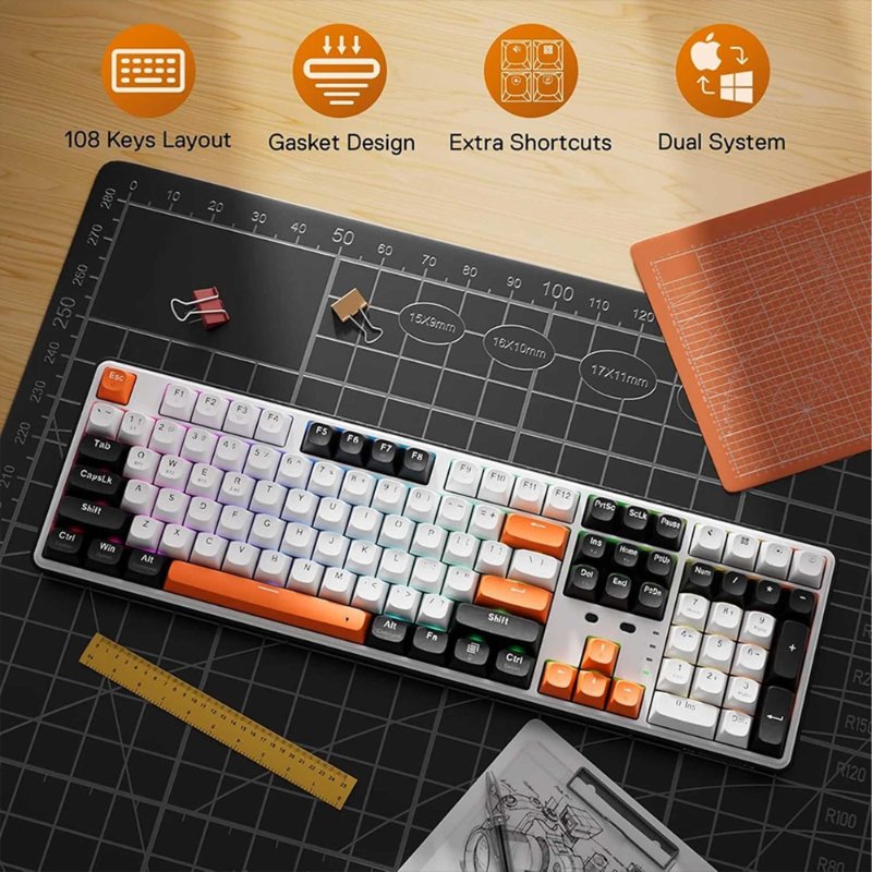 کیبورد بی سیم/با سیم ردراگون WYVERN PRO K689