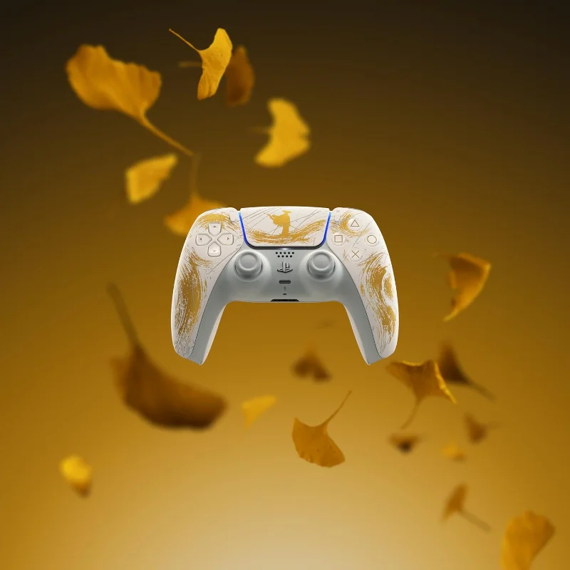 دسته PS5 نسخه محدود Ghost of Yotei رنگ طلایی