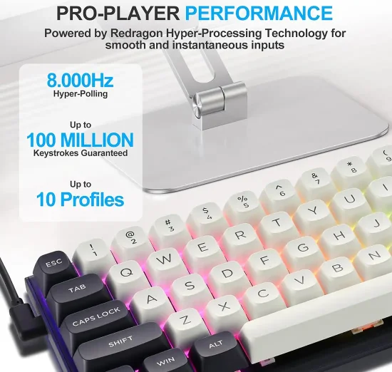 کیبورد با سیم ردراگون SacredBlade K712 Magnetic